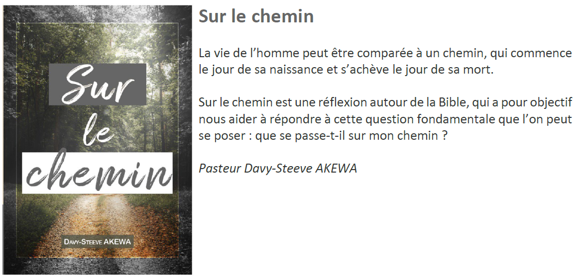 Sur le chemin : Sur le chemin est une réflexion autour de la Bible, qui a pour objectif nous aider à répondre à cette question fondamentale que l’on peut se poser : que se passe-t-il sur mon chemin ?