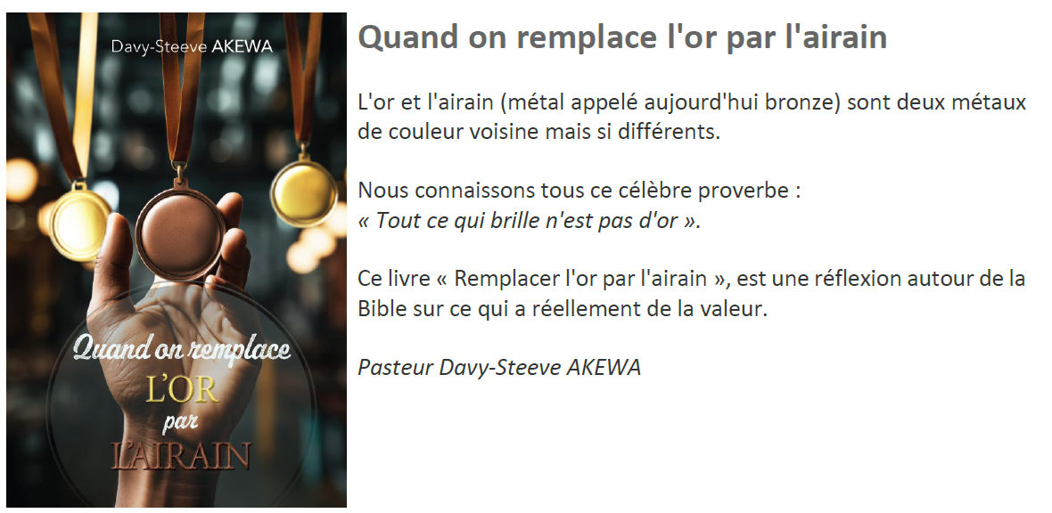 Quand on remplace l'or par l'airain : L'or et l'airain (métal appelé aujourd'hui bronze) sont deux métaux de couleur voisine mais si différents.